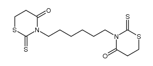 N,N'-hexamethylenebis(2-thioxo-1,3-thiazin-2-one) Structure