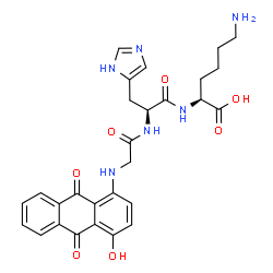 4-(glycyl-histidyl-lysine)-1-hydroxyanthraquinone Structure