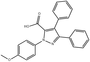 1-(4-Methoxyphenyl)-3,4-diphenyl-1H-pyrazol-5-carboxylic acid结构式