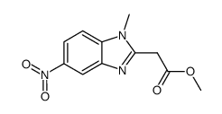 methyl 2-(1-methyl-5-nitro-1H-benzo[d]imidazol-2-yl)acetate结构式