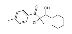 2-chloro-1-cyclohexyl-2-(p-tolylsulfinyl)propan-1-ol结构式
