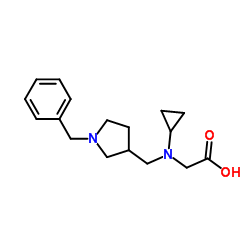 N-[(1-Benzyl-3-pyrrolidinyl)methyl]-N-cyclopropylglycine Structure