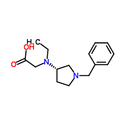 N-[(3S)-1-Benzyl-3-pyrrolidinyl]-N-ethylglycine Structure