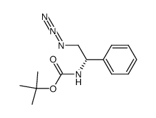 (S)-(+)-1-((butoxycarbonyl)amino)-1-phenylethyl azide结构式