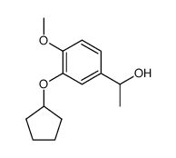 1-methoxy-2-cyclopentyloxy-4-(1-hydroxyethyl)benzene Structure