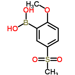 [2-Methoxy-5-(methylsulfonyl)phenyl]boronic acid结构式