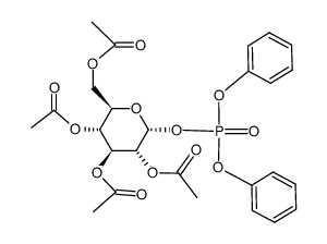 diphenyl (tetra-O-acetyl-α-D-glucopyranosyl) phosphate结构式