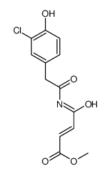 methyl (E)-4-[[2-(3-chloro-4-hydroxyphenyl)acetyl]amino]-4-oxobut-2-enoate结构式