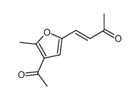 (E)-4-(4-acetyl-5-methylfuran-2-yl)but-3-en-2-one结构式