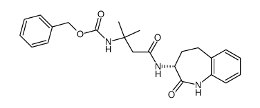 3-benzyloxycarbonylamino-3-methyl- N-[2,3,4,5-tetrahydro-2-oxo-1H-benzazepin-3(R)-yl]butanamide结构式