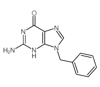 6H-Purin-6-one,2-amino-1,9-dihydro-9-(phenylmethyl)- structure