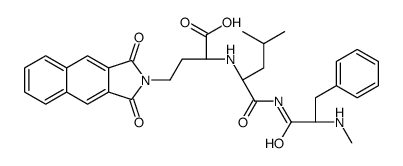 (N-(1-carboxy-3-(1,3-dihydro-1,3-dioxo-2H-benz(f)isoindol-2-yl)propyl)-leucyl)-N-methyl-phenylalaninamide结构式