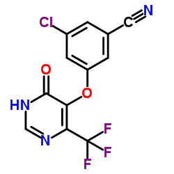 3-Chloro-5-{[6-oxo-4-(trifluoromethyl)-1,6-dihydro-5-pyrimidinyl]oxy}benzonitrile Structure