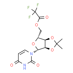 2'-O,3'-O-Isopropylideneuridine 5'-(trifluoroacetate)结构式