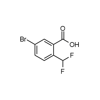 5-Bromo-2-(difluoromethyl)benzoic acid structure