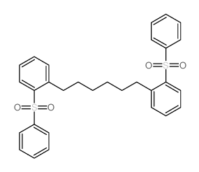 1-(benzenesulfonyl)-2-[6-[2-(benzenesulfonyl)phenyl]hexyl]benzene结构式