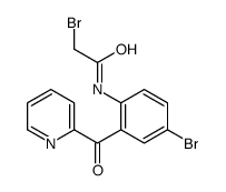2-溴-N-(4-溴-2-吡啶-2-甲酰基苯基)乙酰胺结构式