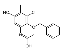 N-(3-chloro-5-hydroxy-4-methyl-2-phenylmethoxyphenyl)acetamide结构式