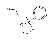 2-(3-hydroxypropyl)-2-phenyl-1,3-dioxolane结构式