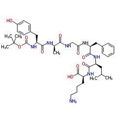 (Boc-Tyr1,D-Ala2)-Leu-Enkephalin-Lys结构式