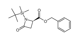 (2R)-benzyl N-(tert-butyldimethylsilyl)-4-oxoazetidine-2-carboxylate结构式