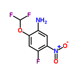 2-(Difluoromethoxy)-4-fluoro-5-nitroaniline Structure