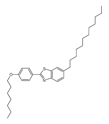 6-dodecyl-2-(4-heptoxyphenyl)-1,3-benzothiazole结构式