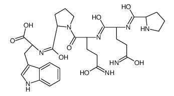 (2S)-2-[[(2S)-1-[(2S)-5-amino-2-[[(2S)-5-amino-5-oxo-2-[[(2S)-pyrrolidine-2-carbonyl]amino]pentanoyl]amino]-5-oxopentanoyl]pyrrolidine-2-carbonyl]amino]-3-(1H-indol-3-yl)propanoic acid Structure