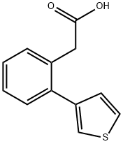 2-(2-(thiophen-3-yl)phenyl)acetic acid Structure