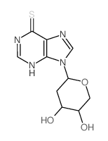 9-(4,5-dihydroxyoxan-2-yl)-3H-purine-6-thione结构式