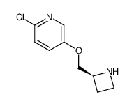 (S)-5-(2-azetidinyl-methoxy)-2-chloropyridine结构式