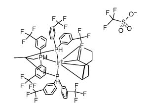 [Ir(cyclo-octa-1,5-diene)(CH3C(CH2P(m-CF3C6H4)2)3)]CF3SO3结构式