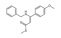 3-Benzylamino-3-(4-methoxy-phenyl)-propen-(2)-dithiosaeure-methylester Structure