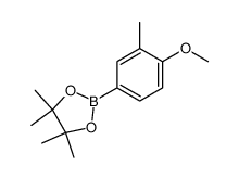 2-(4-甲氧基-3-甲基苯基)-4,4,5,5-四甲基-1,3,2-二氧硼杂环戊烷结构式