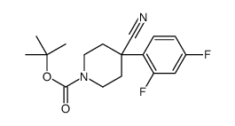 1-BOC-4-CYANO-4-(2,4-DIFLUOROPHENYL)-PIPERIDINE结构式