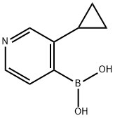 3-(Cyclopropyl)pyridine-4-boronic acid结构式