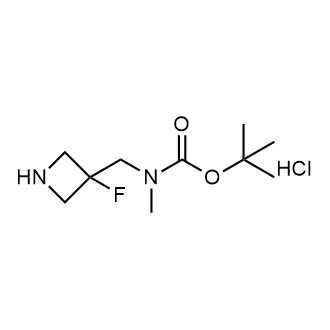 Tert-butyl ((3-fluoroazetidin-3-yl)methyl)(methyl)carbamate hydrochloride Structure