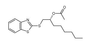 (R)-(-)-1-(benzothiazol-2-ylsulfanyl)-2-acetoxyoctane结构式