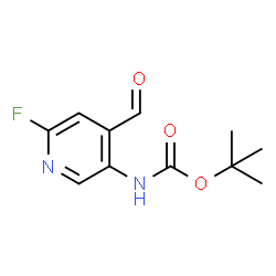 tert-Butyl (6-fluoro-4-formylpyridin-3-yl)carbamate Structure
