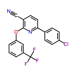 6-(4-Chlorophenyl)-2-[3-(trifluoromethyl)phenoxy]nicotinonitrile Structure