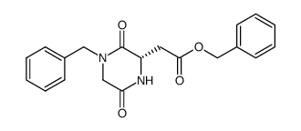 benzyl (S)-2-(4-benzyl-3,6-dioxopiperazin-2-yl)acetate Structure