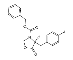 (4S)-3-benzyloxycarbonyl-4-(4-iodobenzyl)-5-oxazolidinone Structure