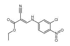 ethyl 3-[(3-chloro-4-nitrophenyl)amino]-2-cyanoacrylate Structure