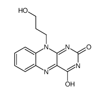 10-(3-hydroxypropyl)benzo[g]pteridine-2,4-dione结构式