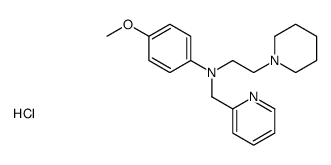 4-methoxy-N-(2-piperidin-1-ium-1-ylethyl)-N-(pyridin-2-ylmethyl)aniline,chloride Structure