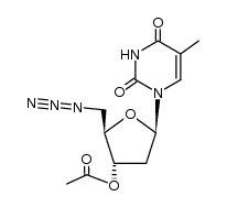 3'-O-acetyl-5'-azido-5'-deoxythymidine结构式