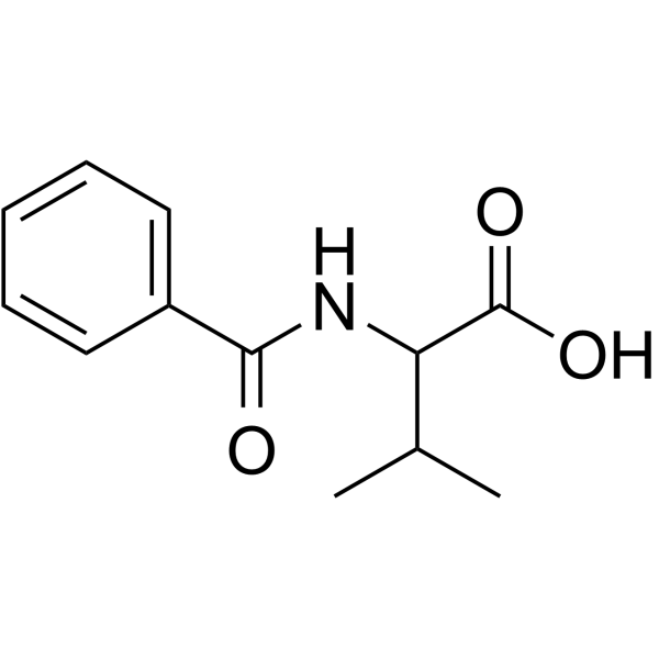 benzoyl-dl-valine Structure