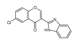 3-(1H-benzimidazol-2-yl)-6-chlorochromen-4-one结构式