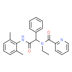 2-Pyridinecarboxamide,N-[2-[(2,6-dimethylphenyl)amino]-2-oxo-1-phenylethyl]-N-ethyl-(9CI)结构式