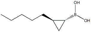 trans-1-pentyl-cyclopropyl-2-boronic acid结构式